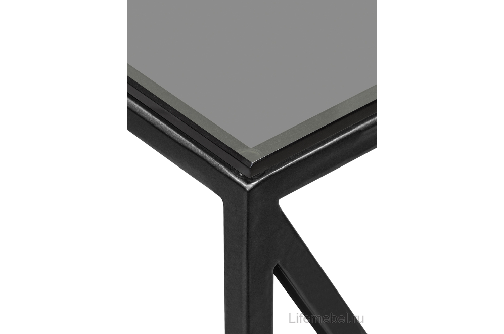 Консольный столик Garda орех / тонированное стекло / черный