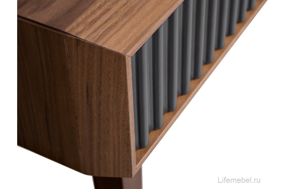 Консольный столик Тиа темный орех / черный