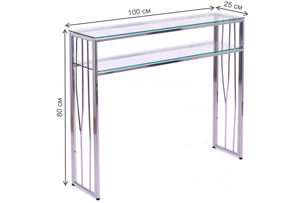 Консольный столик Toffee прозрачный / хром