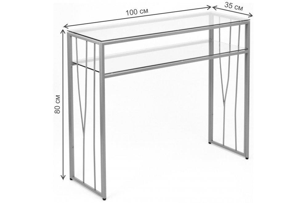 Консольный столик Toffee прозрачный / золото