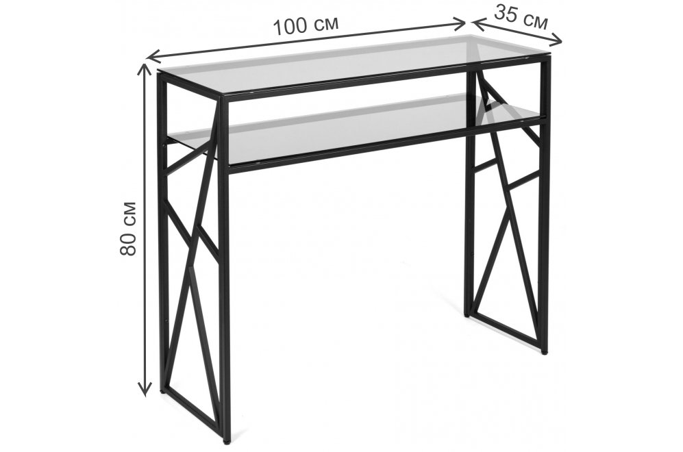 Консольный столик Jazzy прозрачный / хром