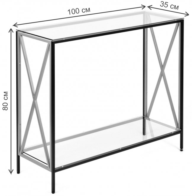 Консольный столик Diesel прозрачный / черный
