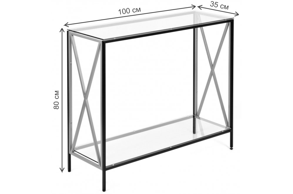 Консольный столик Diesel прозрачный / черный