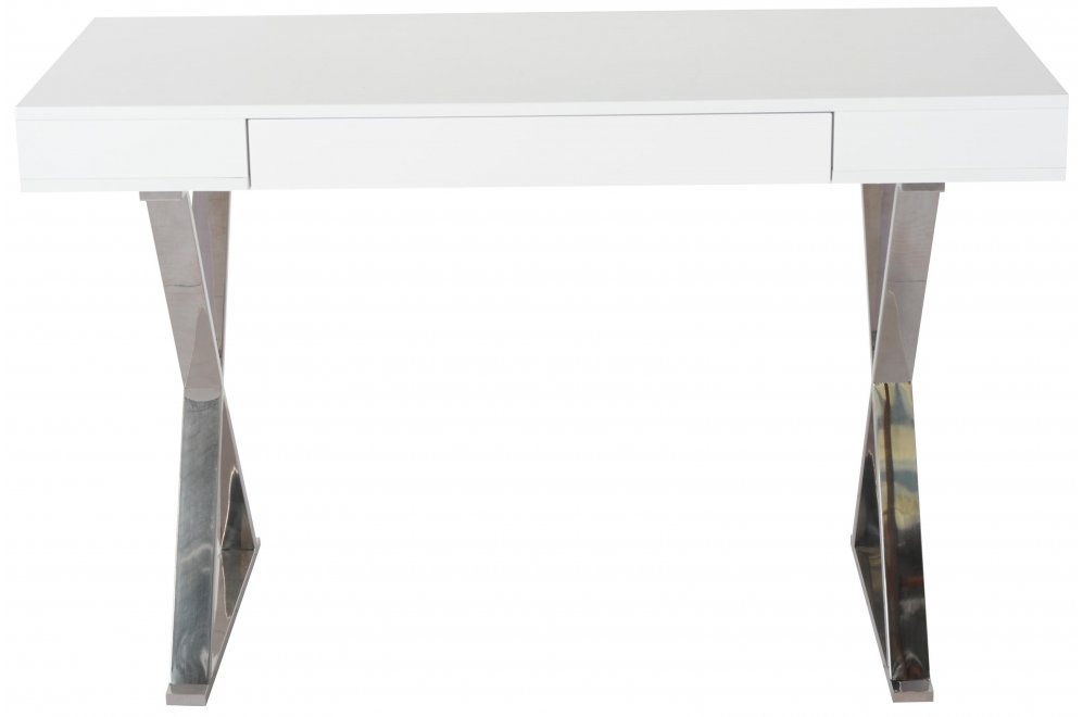 Консольный столик Рокки белый / серебро