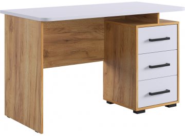 Письменный стол Лайт К3 дуб крафт золотой / белый