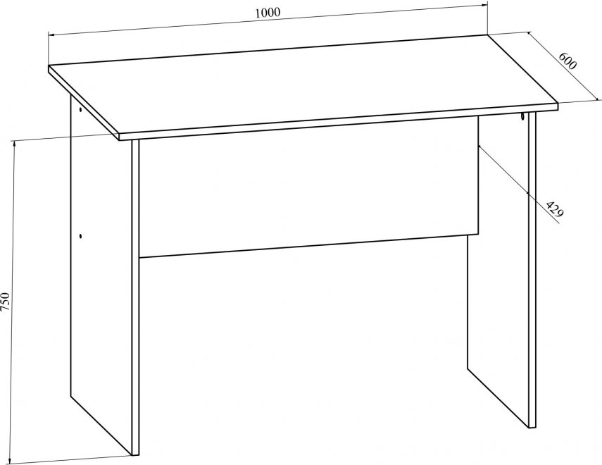 Письменный стол ОФ-111К блэквуд сатиновый