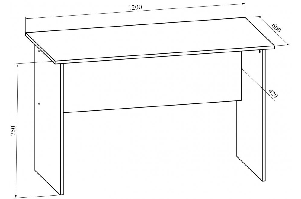 Письменный стол ОФ-111К блэквуд сатиновый