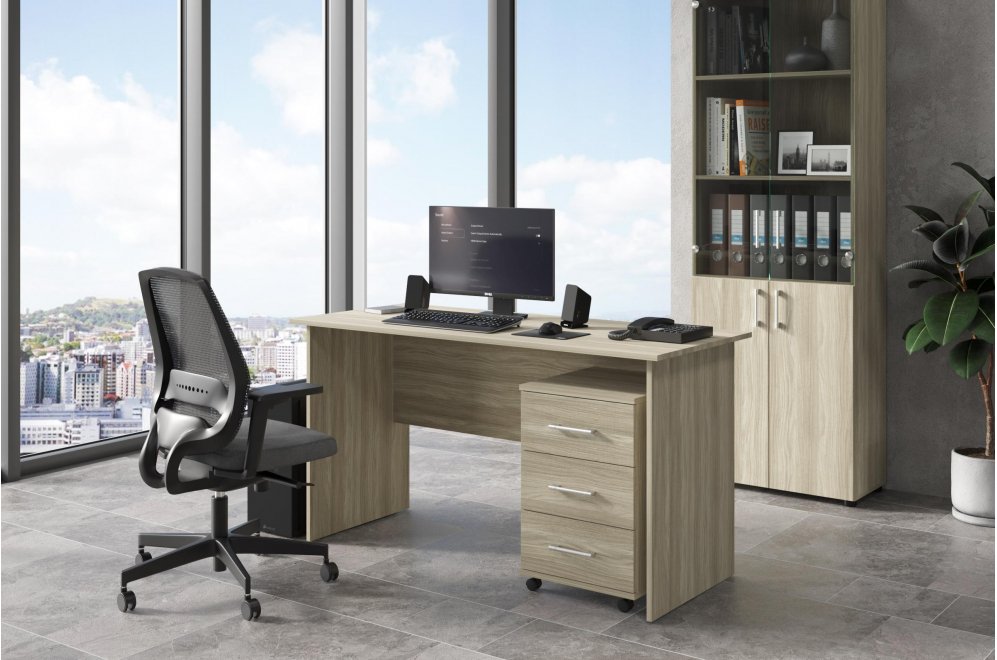 Письменный стол ОФ-111К блэквуд сатиновый