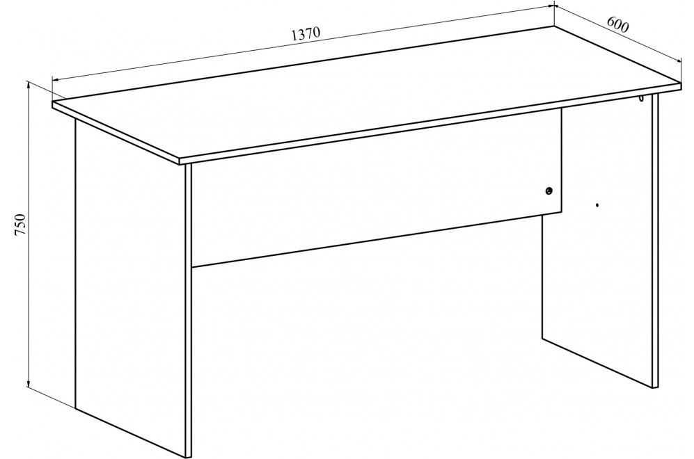 Письменный стол ОФ-113K блэквуд сатиновый