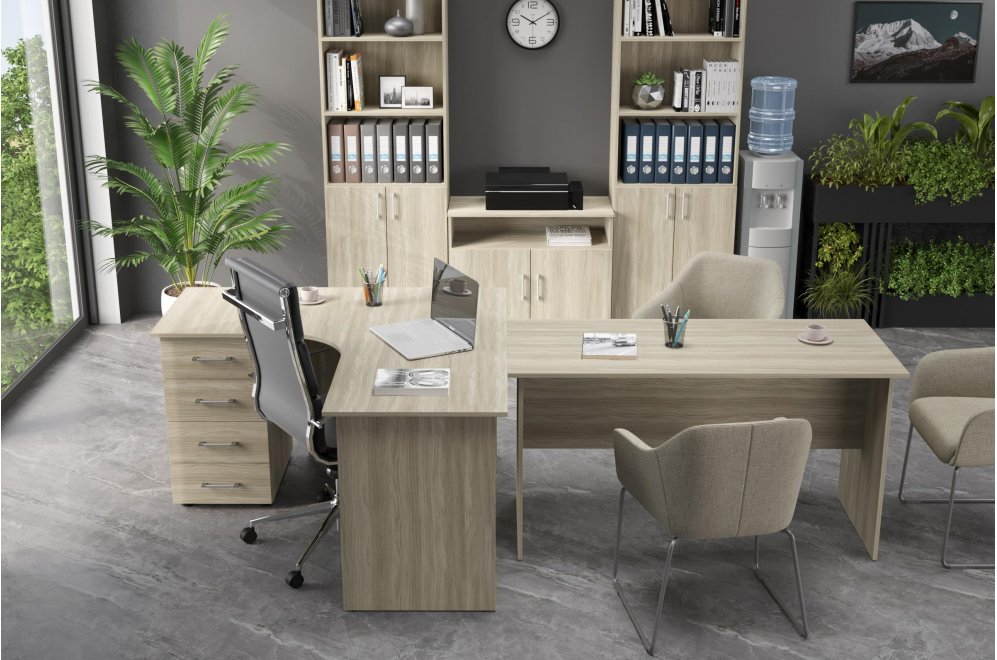 Письменный стол ОФ-113K блэквуд сатиновый