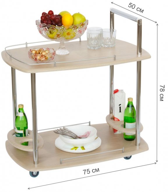 Серверовочный столик Эсперанс дуб