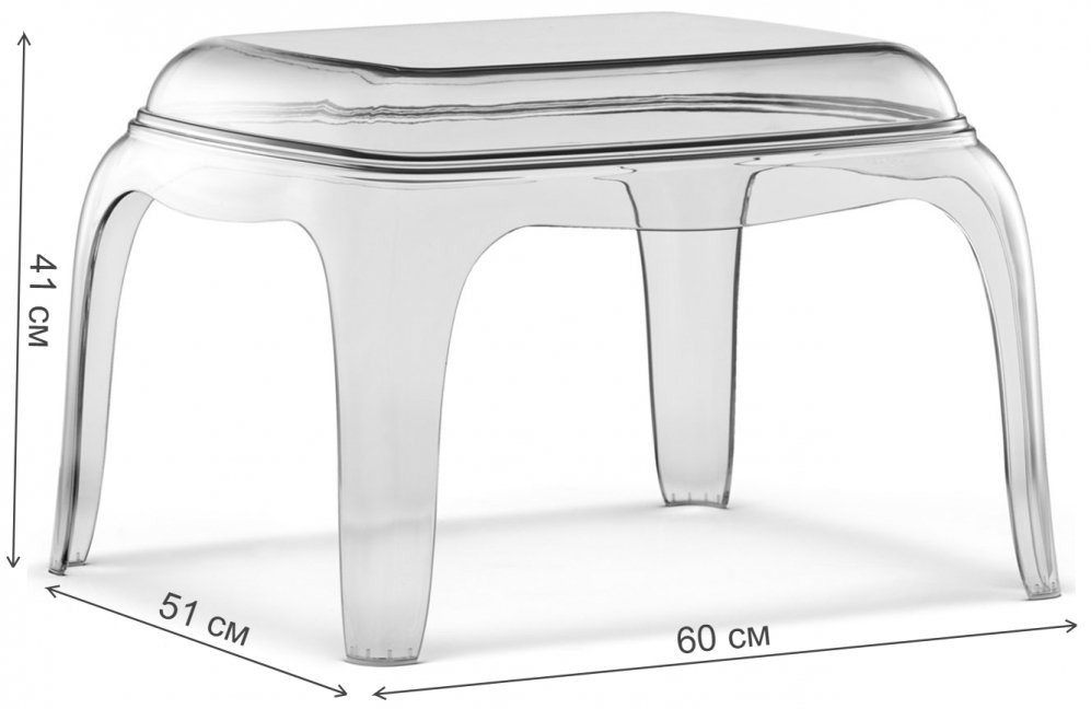 Пластиковый стол Pasha прозрачный 
