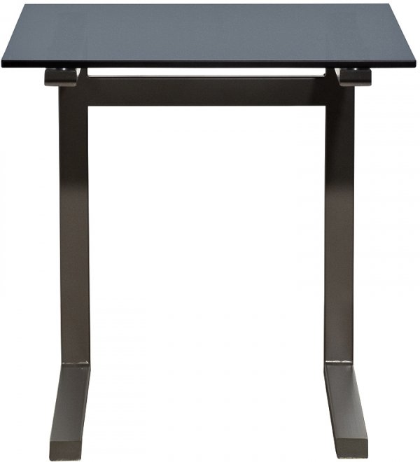 Приставной столик Асока прозрачный / серый