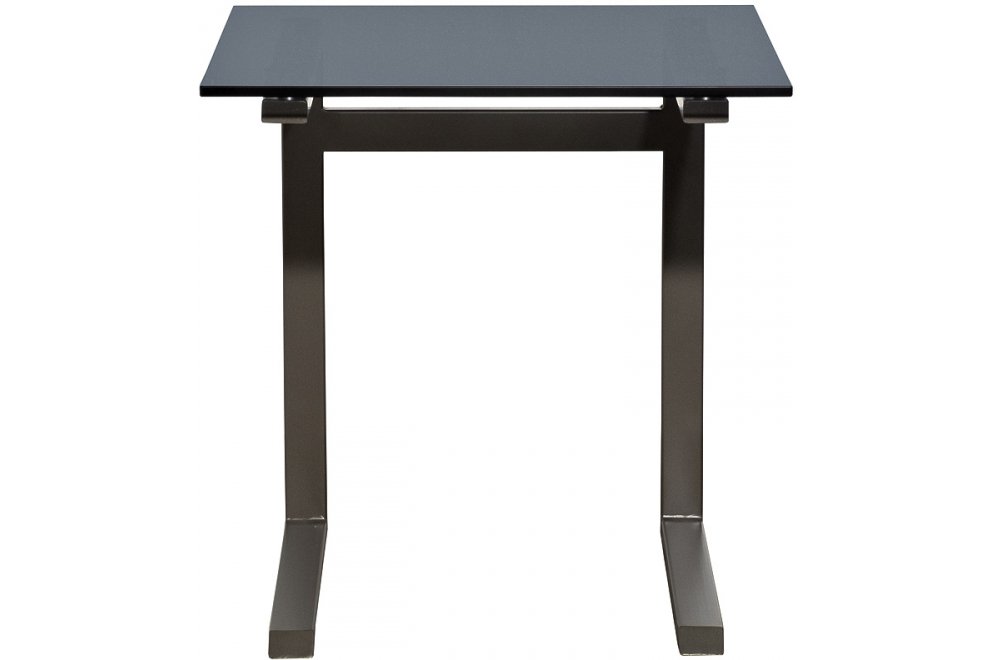 Приставной столик Асока прозрачный / серый