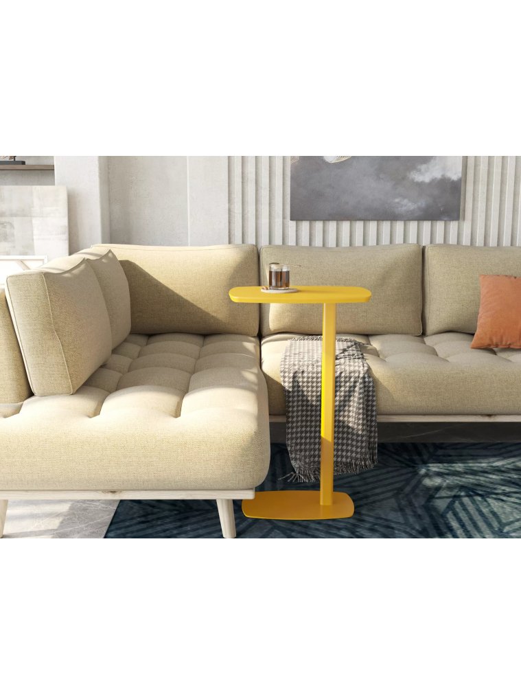 Приставной столик Дей желтый