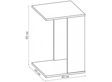 Приставной столик Софт-1 СЖ.029.400-00 дуб светлый