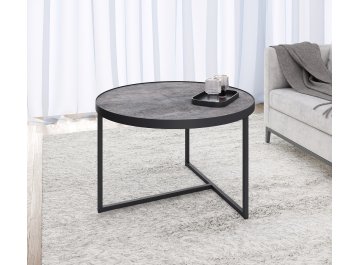 Журнальный столик ROUND basalt/черный