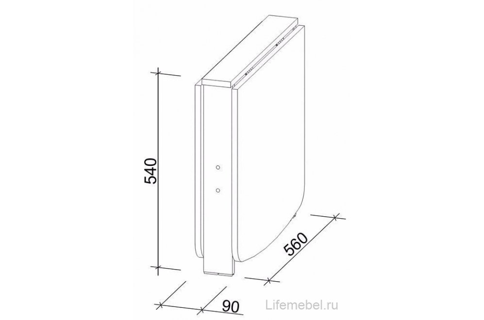 Стол-книжка СтК6 венге / дуб молочный высота 54 см
