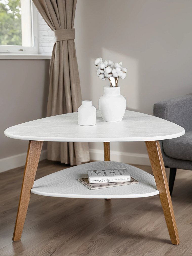 Журнальный столик BeautyStyle 24 81x77 МДФ белый/ дерево бук