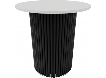 Журнальный столик Trubis Wood 60x60x60 белый / черный металл