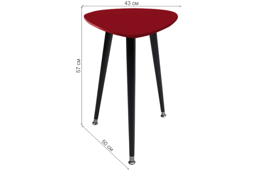 Журнальный стол Капля K01KR-KR красный