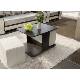 Журнальный стол с пуфиками Капри венге цаво / светлый кожзам