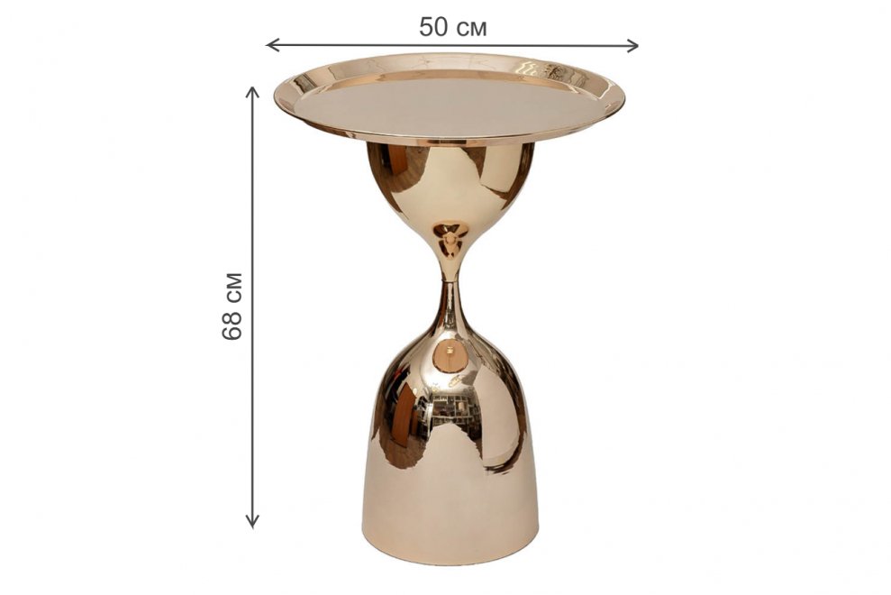 Журнальный столик 2KF111002 50х50х68 золото