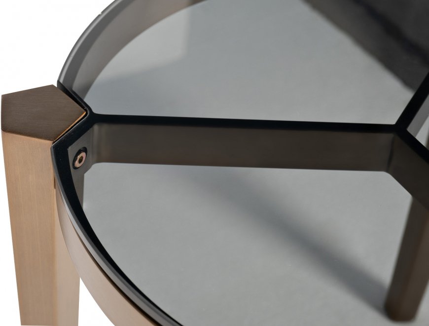 Журнальный столик Аделла 50 прозрачный / бронза