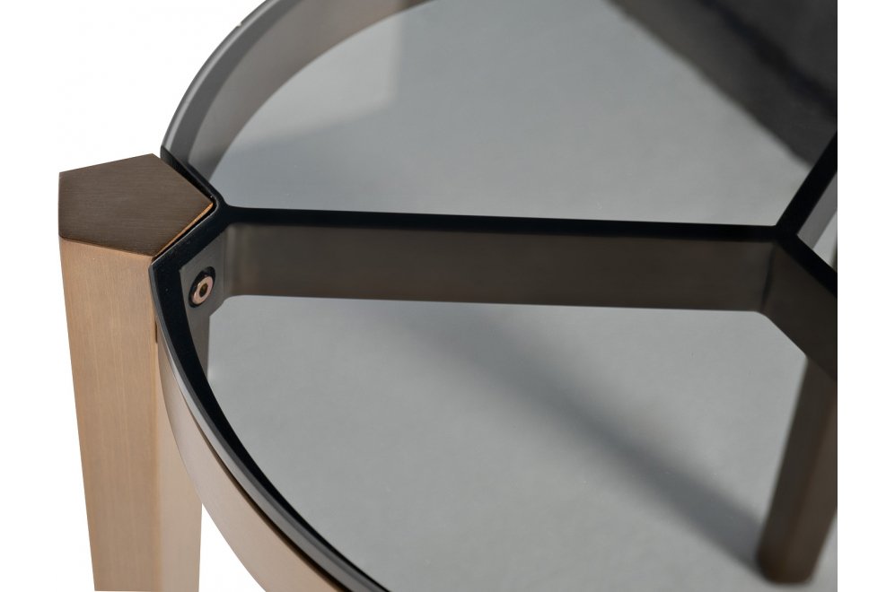 Журнальный столик Аделла 50 прозрачный / бронза