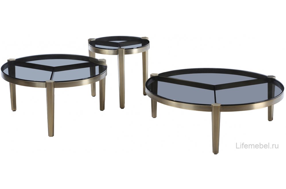 Журнальный столик Аделла 50 прозрачный / бронза