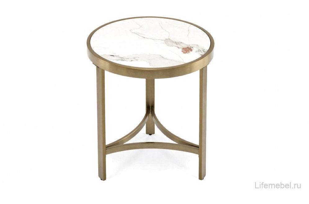 Журнальный столик Маретта 50x50 белый / золотой