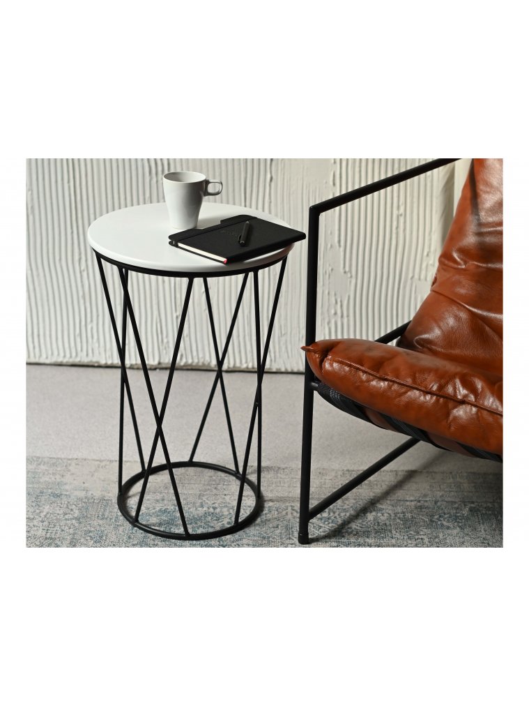 Журнальный столик Аллюр белый / черный