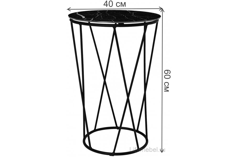 Журнальный столик Аллюр белый / черный