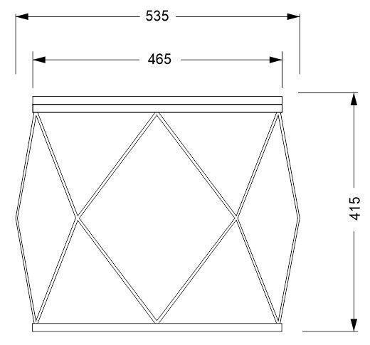 Журнальный столик Арена черный / золотой