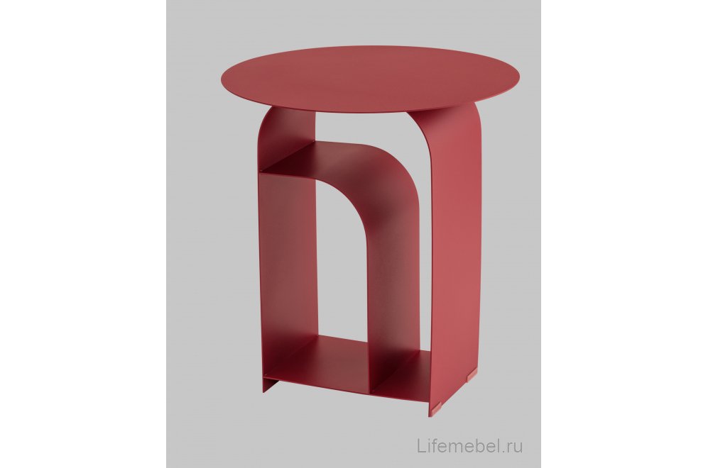 Журнальный столик Arwel металл бордовый