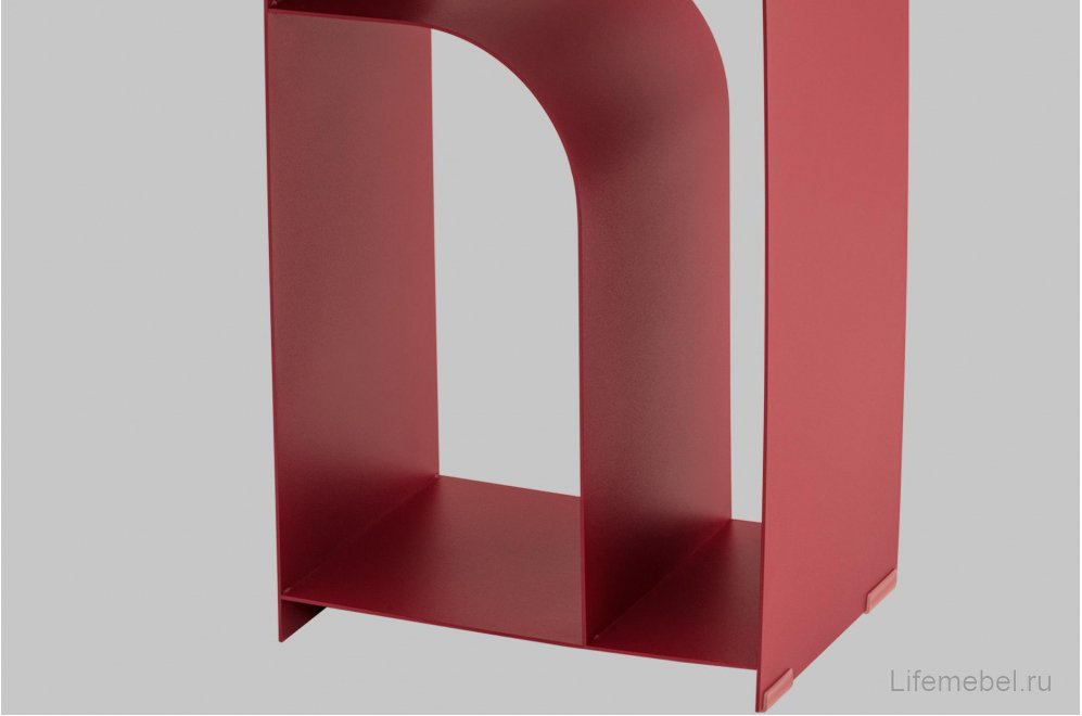 Журнальный столик Мэлвуд металл бордовый