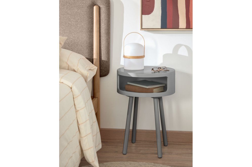 Журнальный столик Bruk с полкой серый