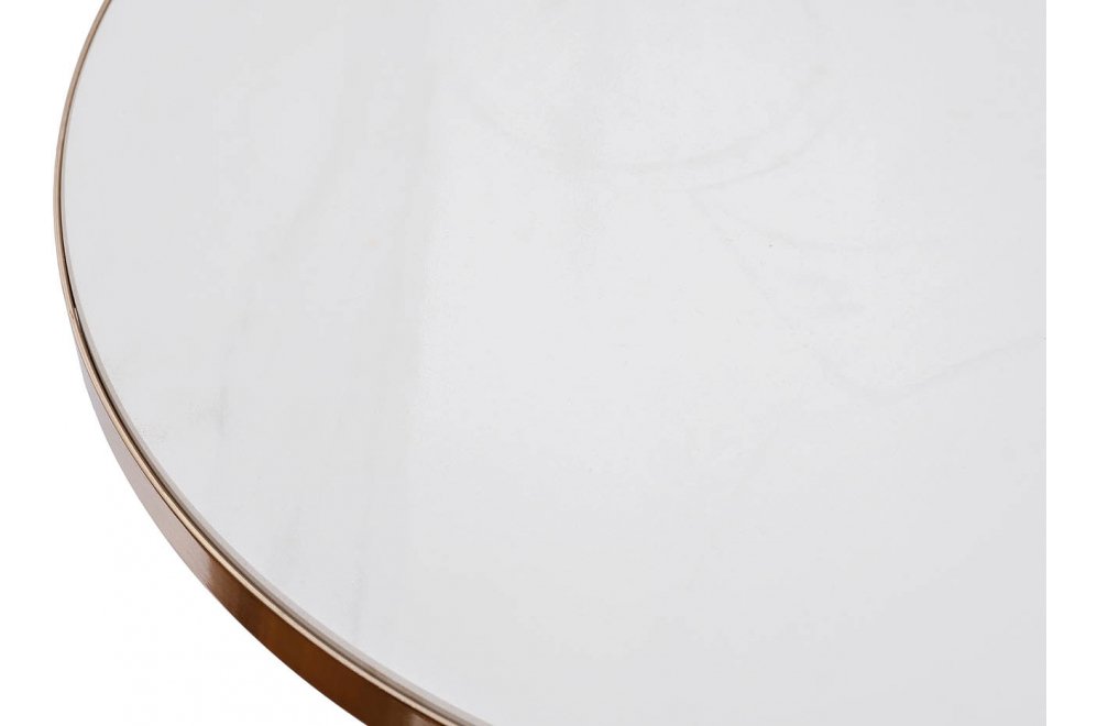 Журнальный столик Дропс белый / золото