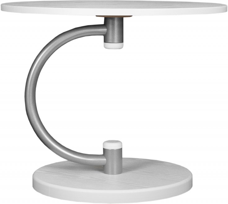Журнальный столик Дуэт 13 металлик / белый