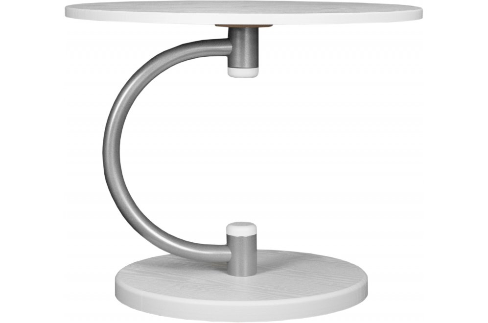 Журнальный столик Дуэт 13 металлик / белый