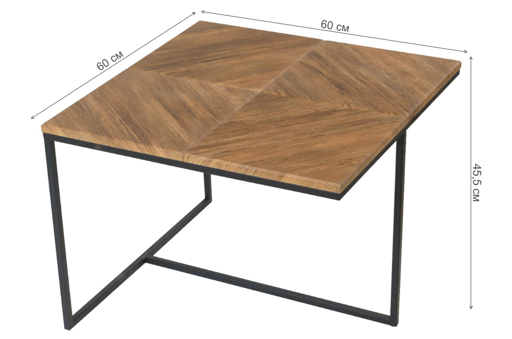 Журнальный столик Эклектик квадро дуб американский