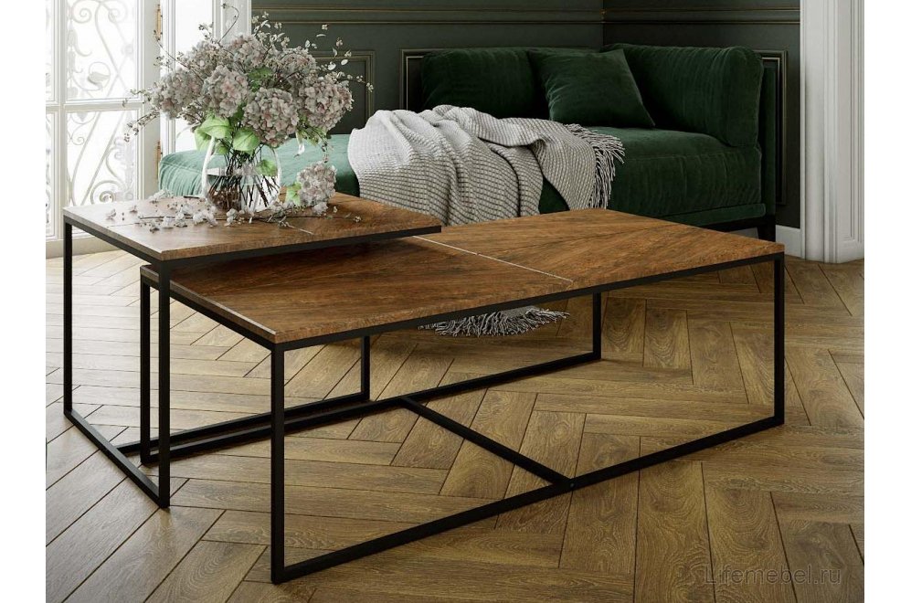 Журнальный столик Эклектик квадро дуб американский