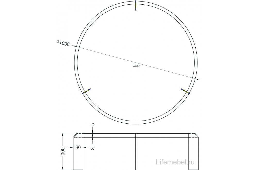 Журнальный столик Идальго коричневый / бронза