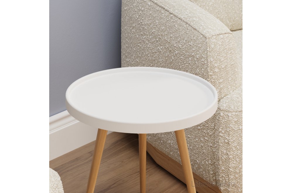 Журнальный столик Келли белый / бежевый