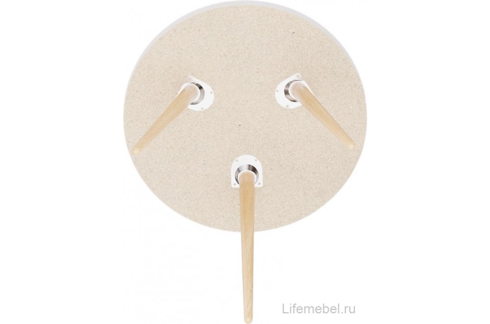 Журнальный столик Келли белый / прозрачный лак