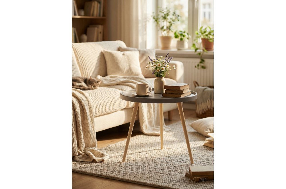Журнальный столик Келли графит / бежевый