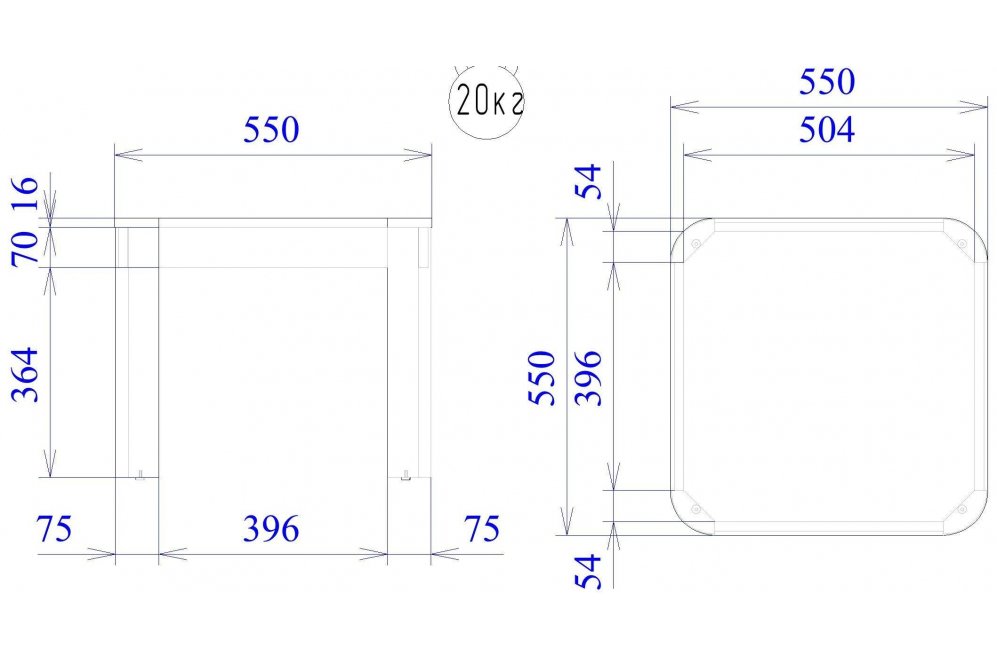 Журнальный столик Квадро дуб мария