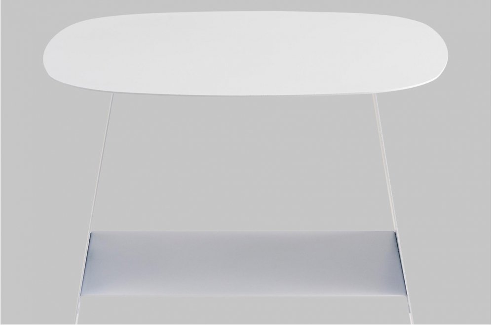 Журнальный столик Ривен металл белый