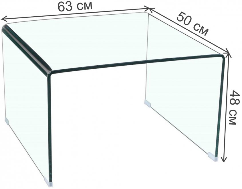 Журнальный столик F-117 прозрачный
