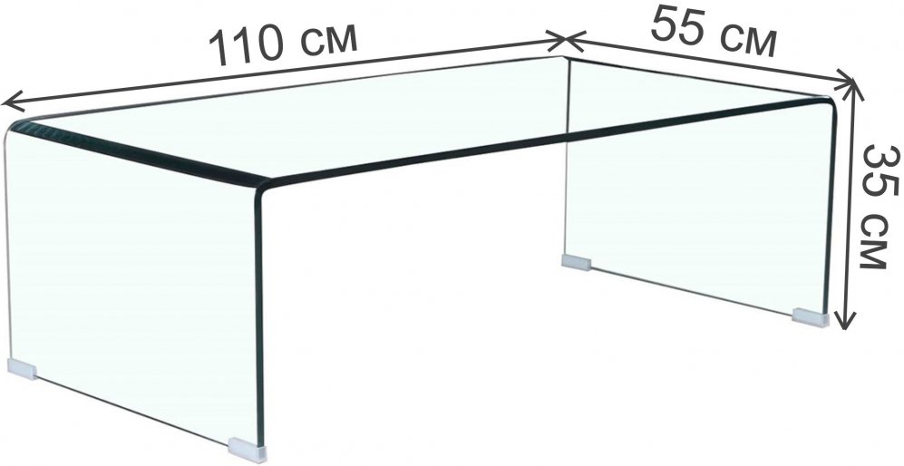 Журнальный столик F-006K прозрачный